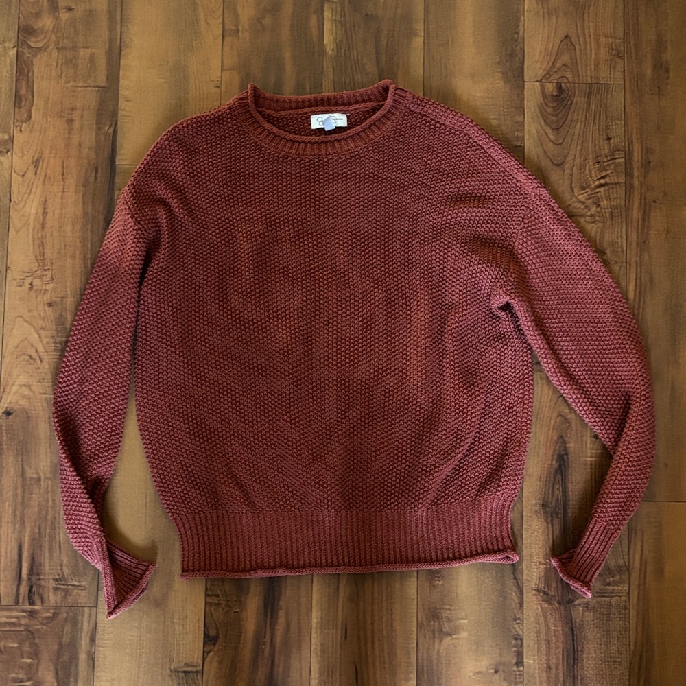 Jessica Simpson Brick Red Crew Neck Sweater